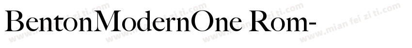 BentonModernOne Rom字体转换